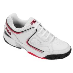 Promo 🔥 FILA Rovello Men's Court 👞 Shoes White/Red/Black 😉
