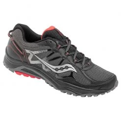 Flash Sale 👏 Saucony Grid Escape TR5 Men's Running 👞 Shoes Black/Silver 😀