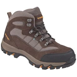 Discount ✨ HI-TEC Skamania Mid Waterproof Men's Hiking 🥾 Boots Dark Brown 🎉