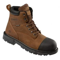 Promo 😍 Wolverine Rig 6" Steel Toe Men's Waterproof Work 🥾 Boots Brown Combo 🛒