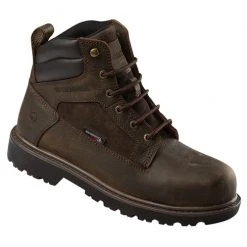 Brand new 🧨 Wolverine Roughneck 6" Steel Toe Men's Waterproof Work 🥾 Boots Dark Brown ✔️