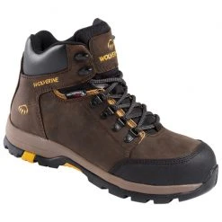 Cheap 🧨 Wolverine Grayson Work Hiker Steel Toe Men's Wide Work Hiker Brown Combo 🔔
