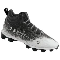 Hot Sale 🎉 Under Armour Spotlight Fran RN 2.0 WD Men's Wide Football Cleats Black/White 🛒