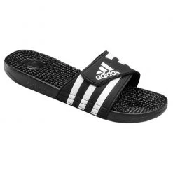 Coupon 🎉 Adidas Adissage M 2019 Men's Slide 🩴 Sandals Black/White 😉
