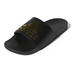 Brand new 😀 Adidas Adilette Comfort Unisex Slides Black/Gold 🧨