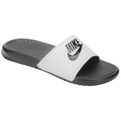Brand new 🧨 Nike Benassi Just Do It Men's Slide 🩴 Sandals White/Black ❤️