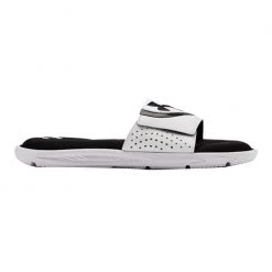 Coupon ❤️ Under Armour Ignite VI Men's Slide 🩴 Sandals White/Black 👏